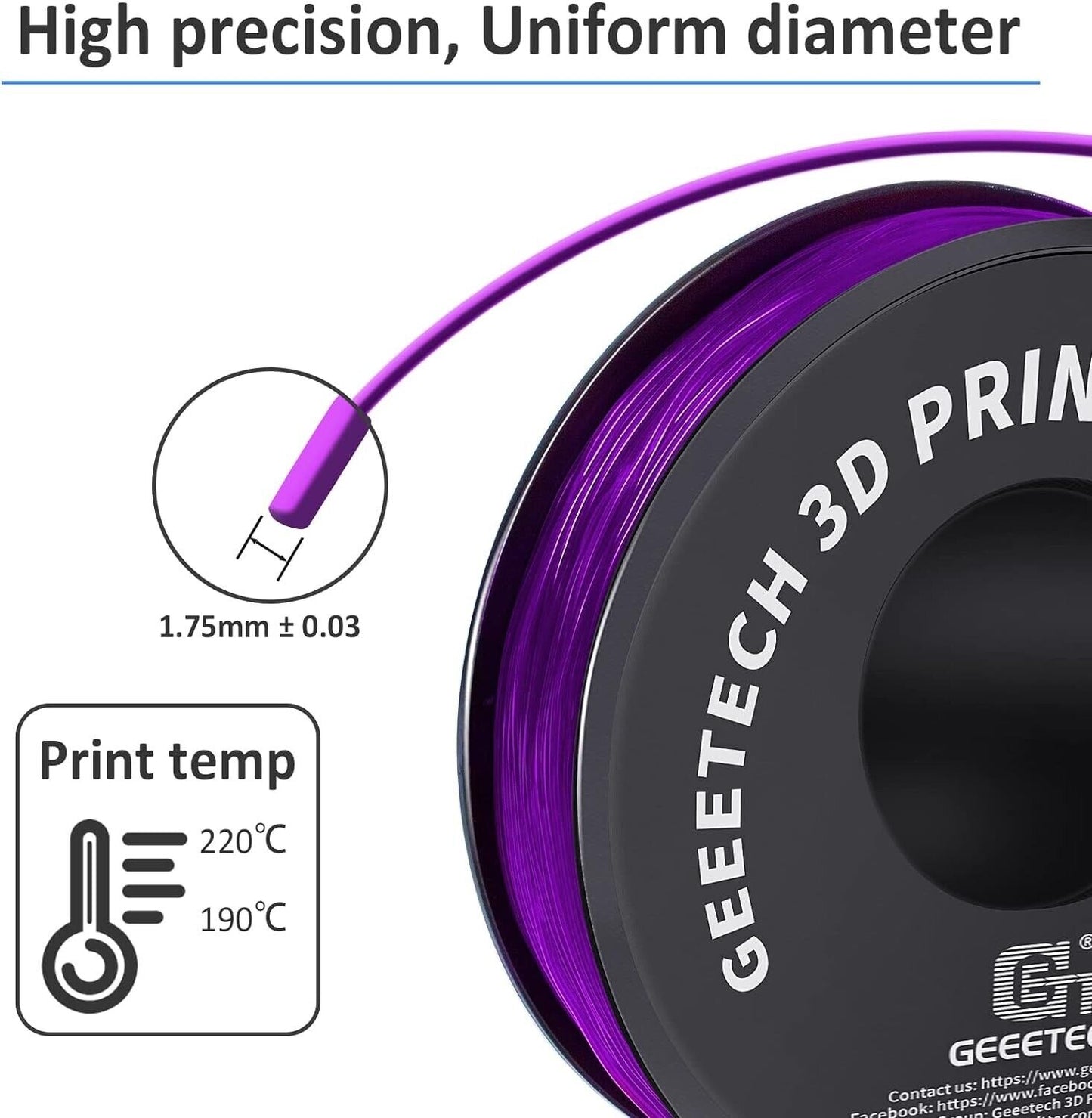 95A PLA Filament 1.75mm,Consumables for 3D Printer