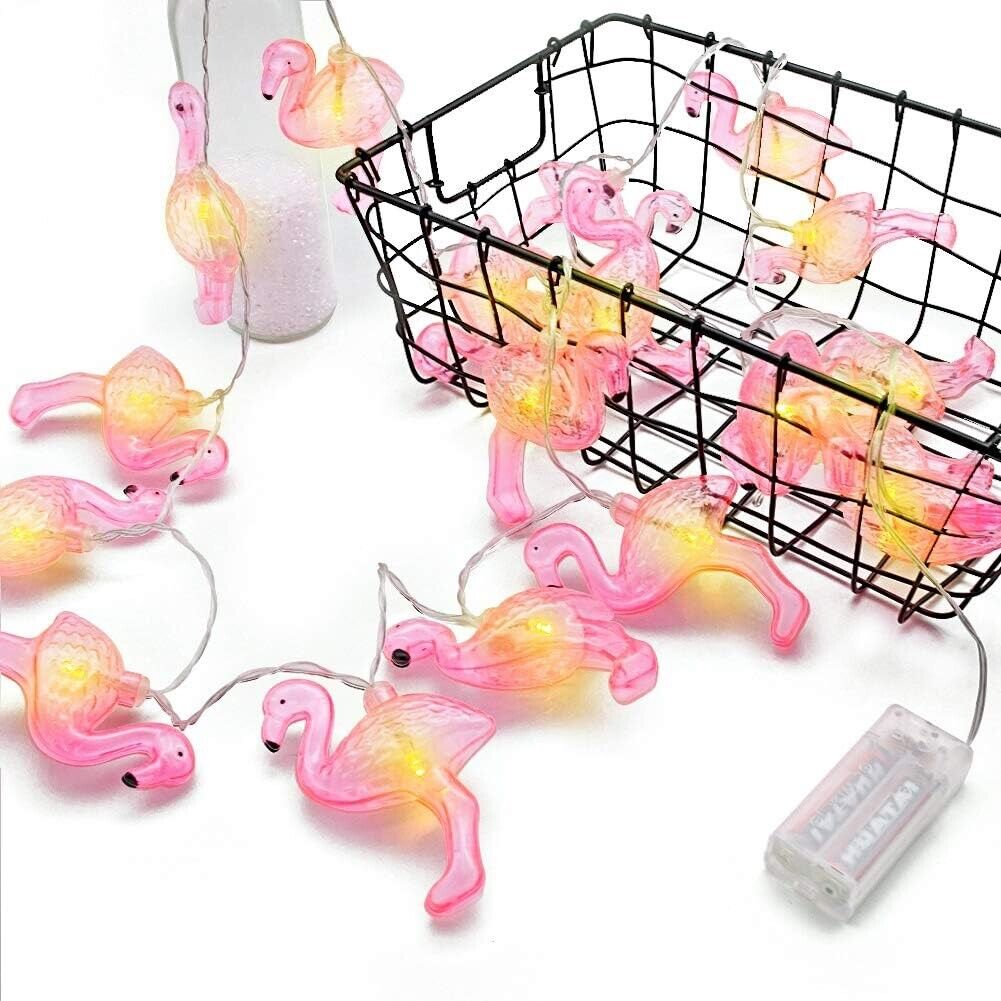 Wholesale losts 20set 9Ft Pink Lights LED Flamingo String Lights Battery
