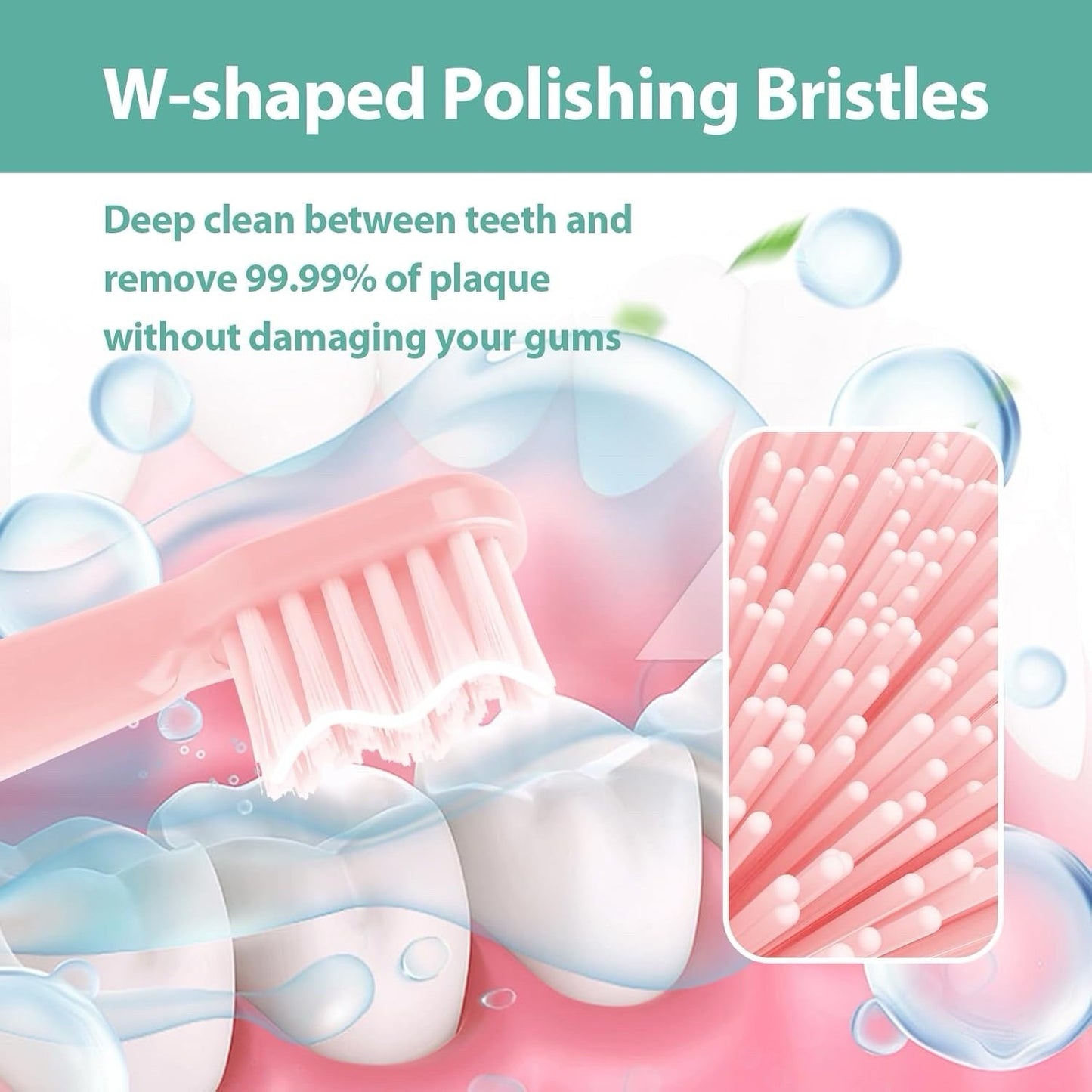 Electric Toothbrush Sonicare with 6 Brush Heads