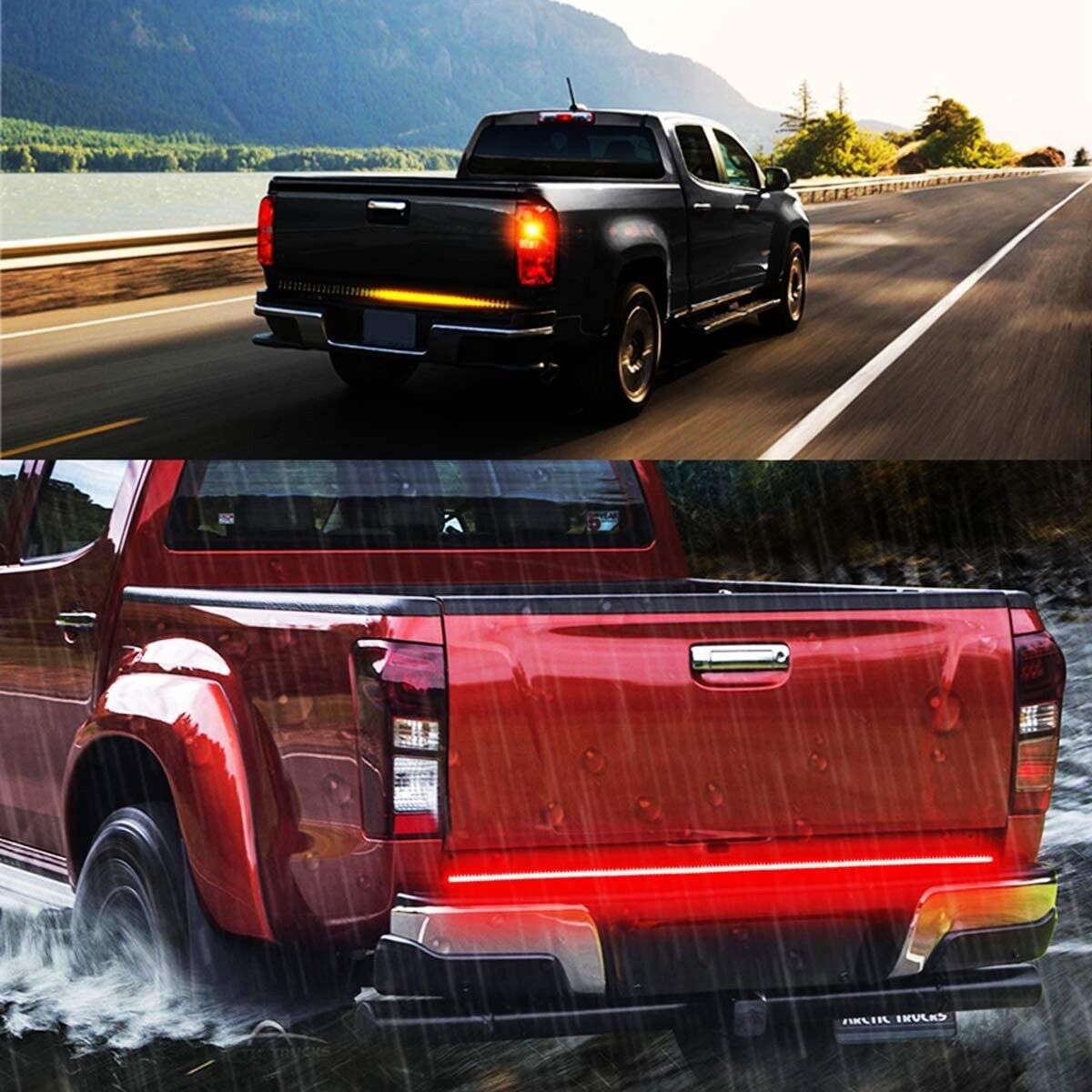 New 60 Inch Tailgate Light Bar LED Light Strip, 3 rows 432 Led For Truck RV Etc.