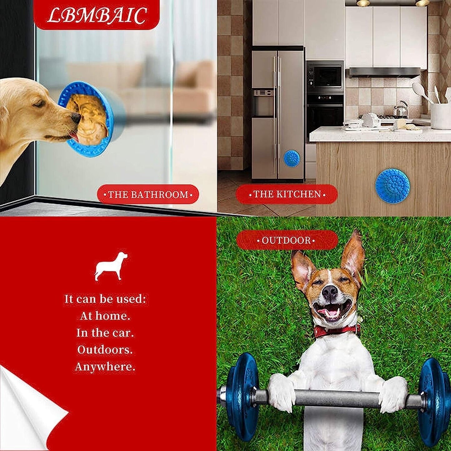Silicone Dog Lick Bowl Pet Interactive Dog Slow Feeder Bowls