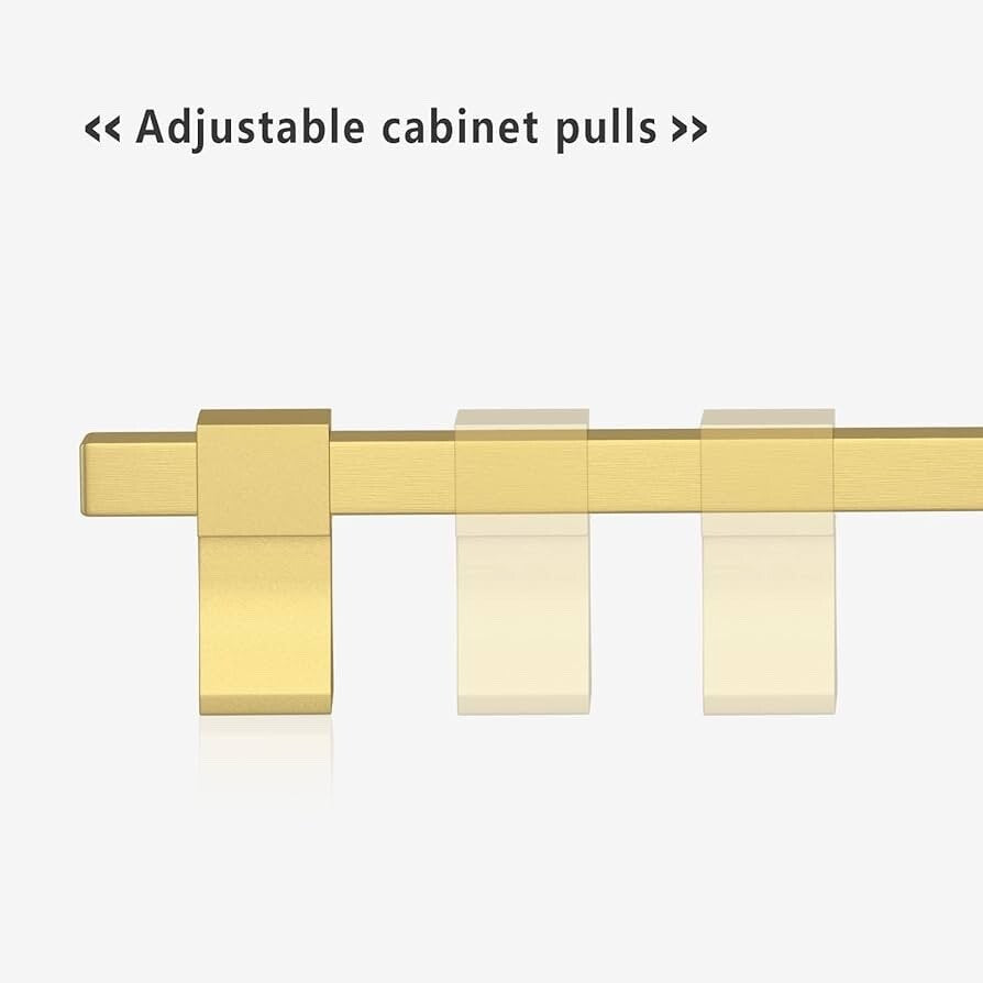 10 Pack Adjustable Black Cabinet Pulls 1-3/8" to 4" (35-102mm) Adjustable Hole D