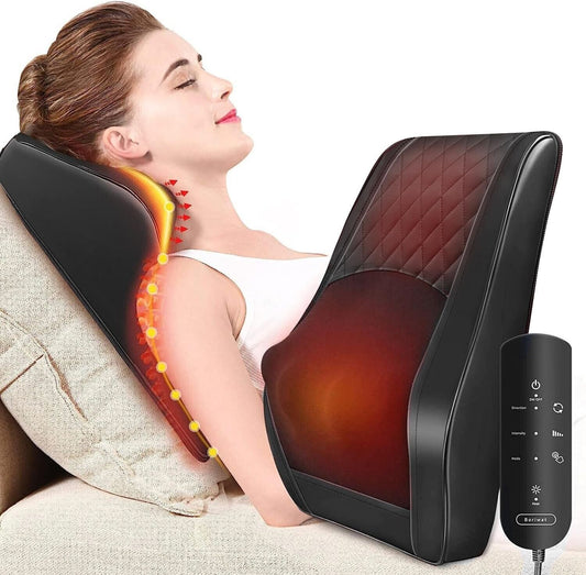 Neck and Shoulder Massager with Heat, Shiatsu Massage Pillow with 3D Deep Tissue