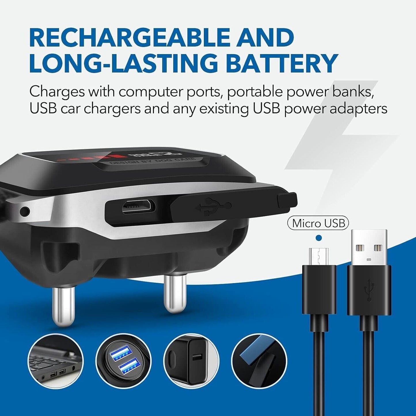 Dog Bark Collar Rechargeable with Intelligent Bark Control  Vibration
