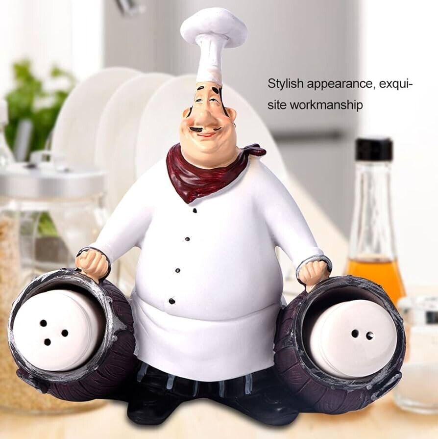 Italian Chef Figurines Kitchen Decor Chef Statue Restaurant Resin Crafts