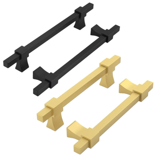 10 Pack Adjustable Black Cabinet Pulls 1-3/8" to 4" (35-102mm) Adjustable Hole D