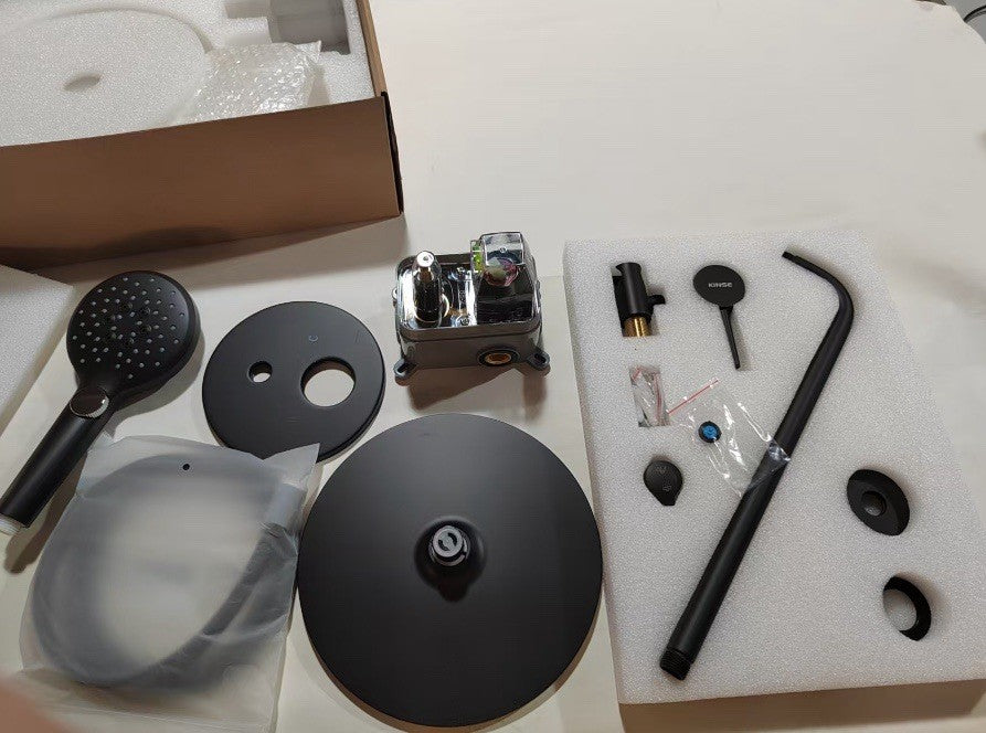 10 Inch Matte Black Shower System with High Pressure Rain Shower Head