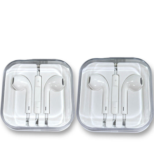 2pcs Earbuds for iPhone/iPod Ear Pods Wired 3.5mm Headphone New Sealed Earphone