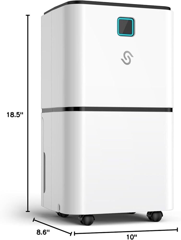 2000 Sq. Ft Dehumidifiers for Large Room and Basements, 30 Pints Dehumidifier with Drain Hose, Auto or Manual Drainage, 0.528 Gallon Water Tank, Auto Defrost, Dry Clothes Function, 24H Timer