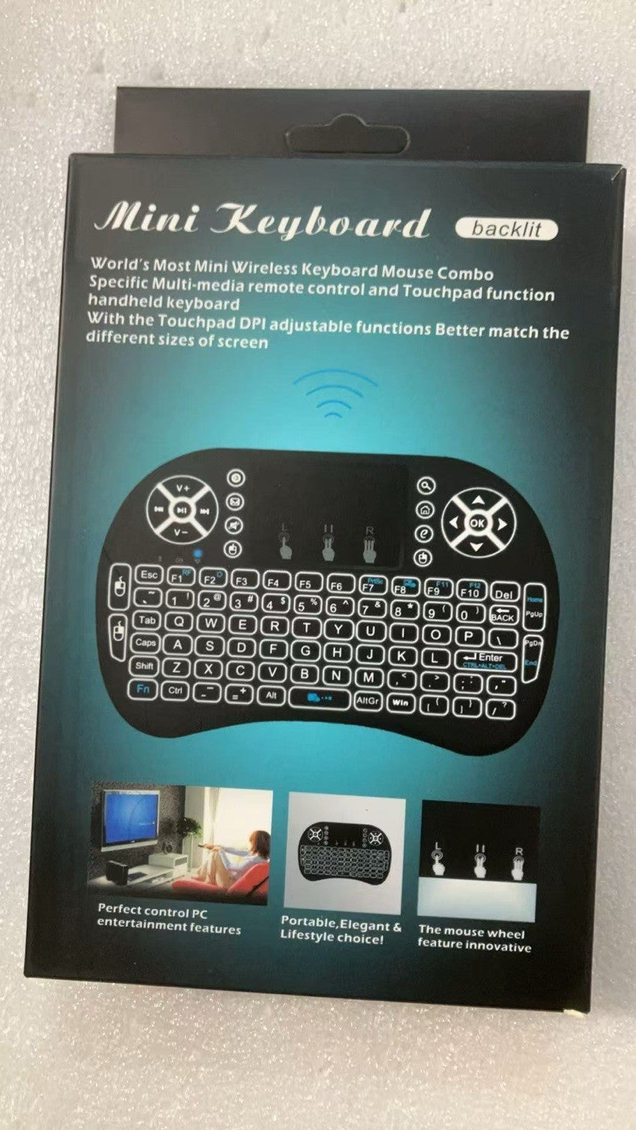 10Pcs-2.4GHz Mini Wireless Keyboard+ Mouse Wireless Touchpad Rechargeable Combos