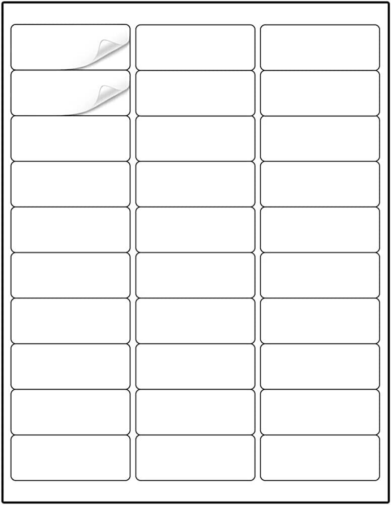 Etiquetas de dirección 1" x 2-5/8" 3000 etiquetas de papel adhesivo para impresora láser/de inyección de tinta