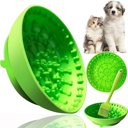 Silicone Dog Lick Bowl Pet Interactive Dog Slow Feeder Bowls