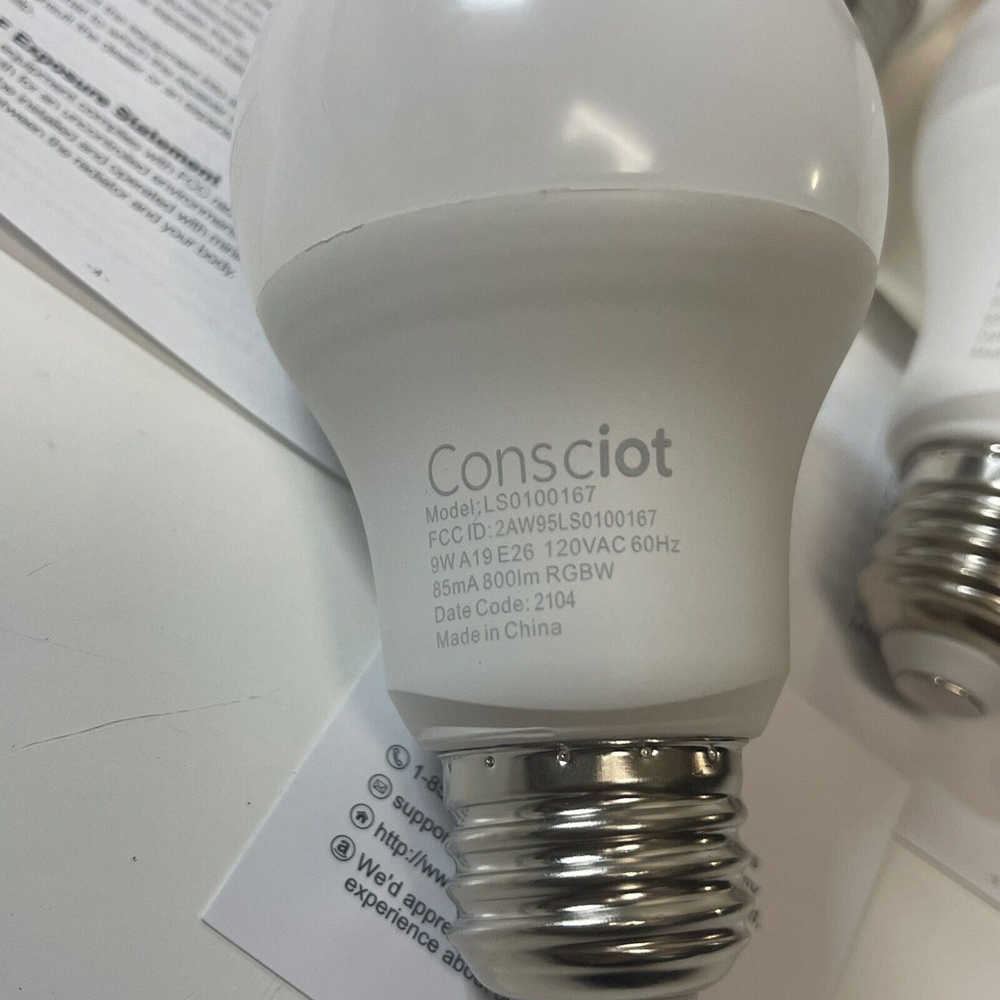 4x Smart Light Bulbs LED RGBW Color Changing Dimmable A19 E26 Bulbs, 2700-6500K