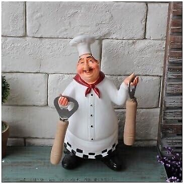 Italian Chef Figurines Kitchen Decor Chef Statue Restaurant Resin Crafts