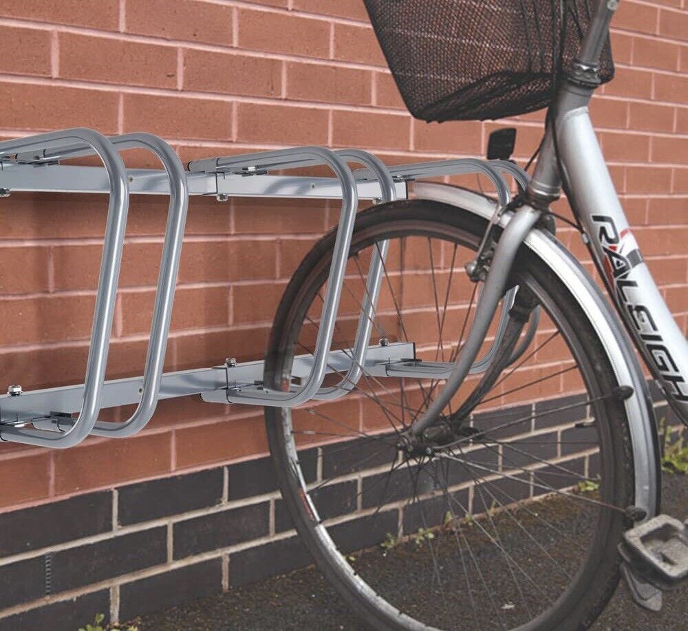 4 Bikes Floor Rack Stand Steel Bicycle Storage Organizer Parking Holder