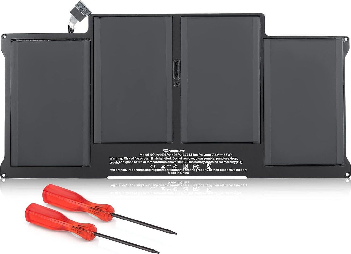 NinjaBatt Battery A1466 A1496 A1494 for Apple MacBook Air 13 Inch