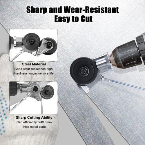 10 pack Wholesale lots Electric Drill Plate Cutter Metal Sheet Cutter Tool Free Cutting Tool Nibbler Sheet Metal Cut Plate Punch Scissors