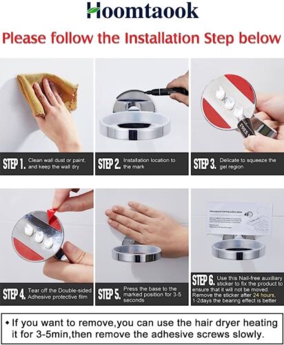 Toilet Brush Holder No Drilling Toilet Brush Stainless Steel