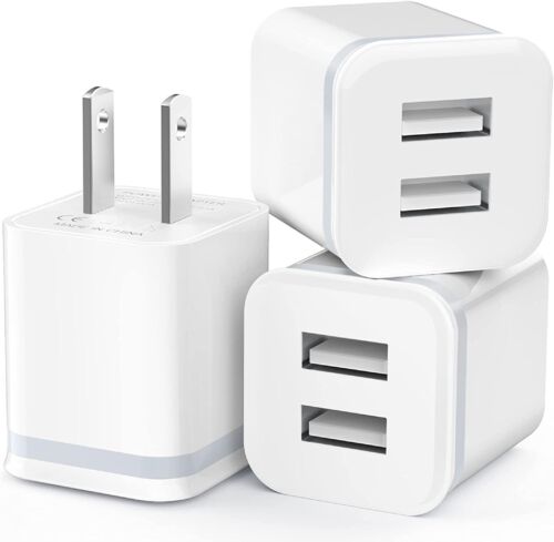 6 件 USB 壁式充电器，5V 2.1A 电源适配器通用旅行充电器