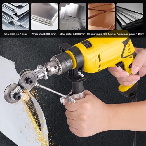 10 pack Wholesale lots Electric Drill Plate Cutter Metal Sheet Cutter Tool Free Cutting Tool Nibbler Sheet Metal Cut Plate Punch Scissors