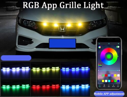 4pcs 64 colors LED grille Lights Led Lights Kits Center Grid Decorative Lights