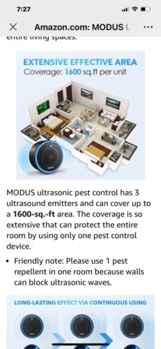 Ultrasonic Pest Repeller 2 Pack, Plug in Ultrasonic Pest Control Device