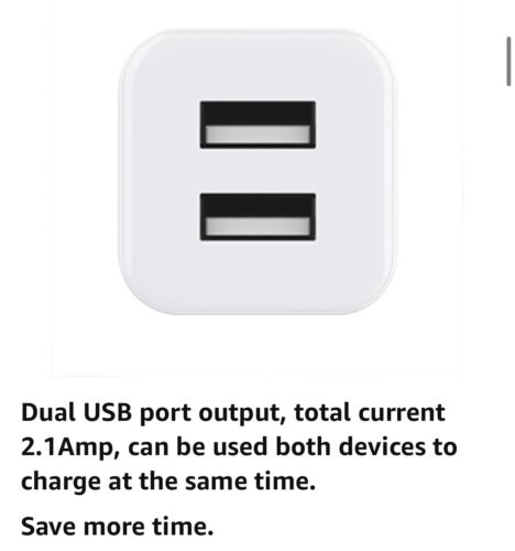 6 件 USB 壁式充电器，5V 2.1A 电源适配器通用旅行充电器