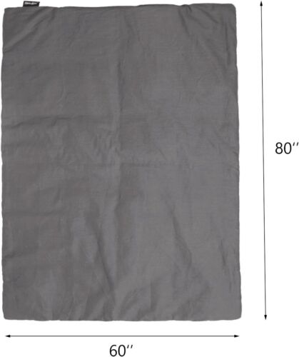 weighted blanket With Washable Cotton Cover 60'' x 80'' Grey