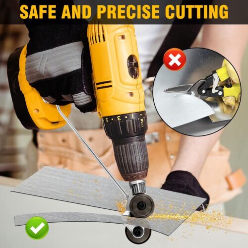 10 pack Wholesale lots Electric Drill Plate Cutter Metal Sheet Cutter Tool Free Cutting Tool Nibbler Sheet Metal Cut Plate Punch Scissors