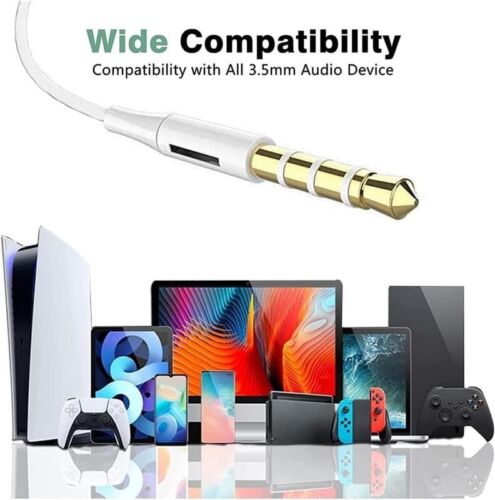 2pcs Earbuds for iPhone/iPod Ear Pods Wired 3.5mm Headphone New Sealed Earphone