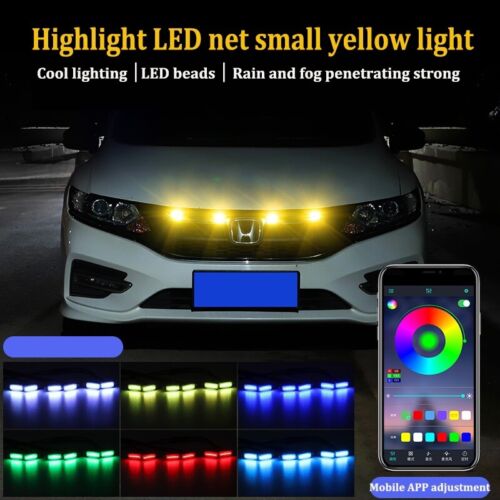 4pcs 64 colors LED grille Lights Led Lights Kits Center Grid Decorative Lights