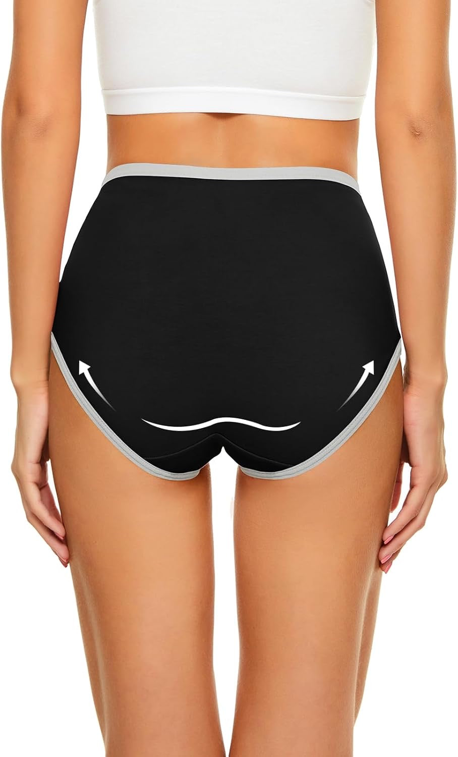 XL 6pcs-Womens High Waist Cotton Underwear Stretch Full Coverage Briefs Soft Comfy Ladies Panties Multipack