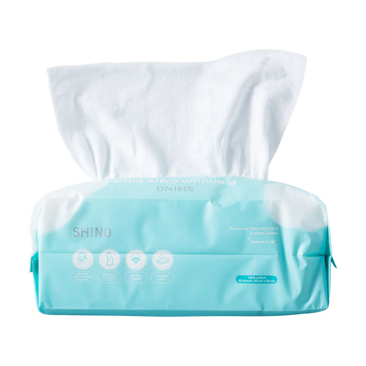 Premium Care Ultra Soft Cotton Towelettes, 80 Sheets/Pack