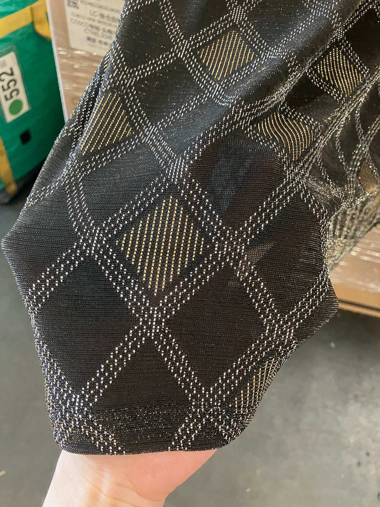 Metallic Lattice Crew Tee