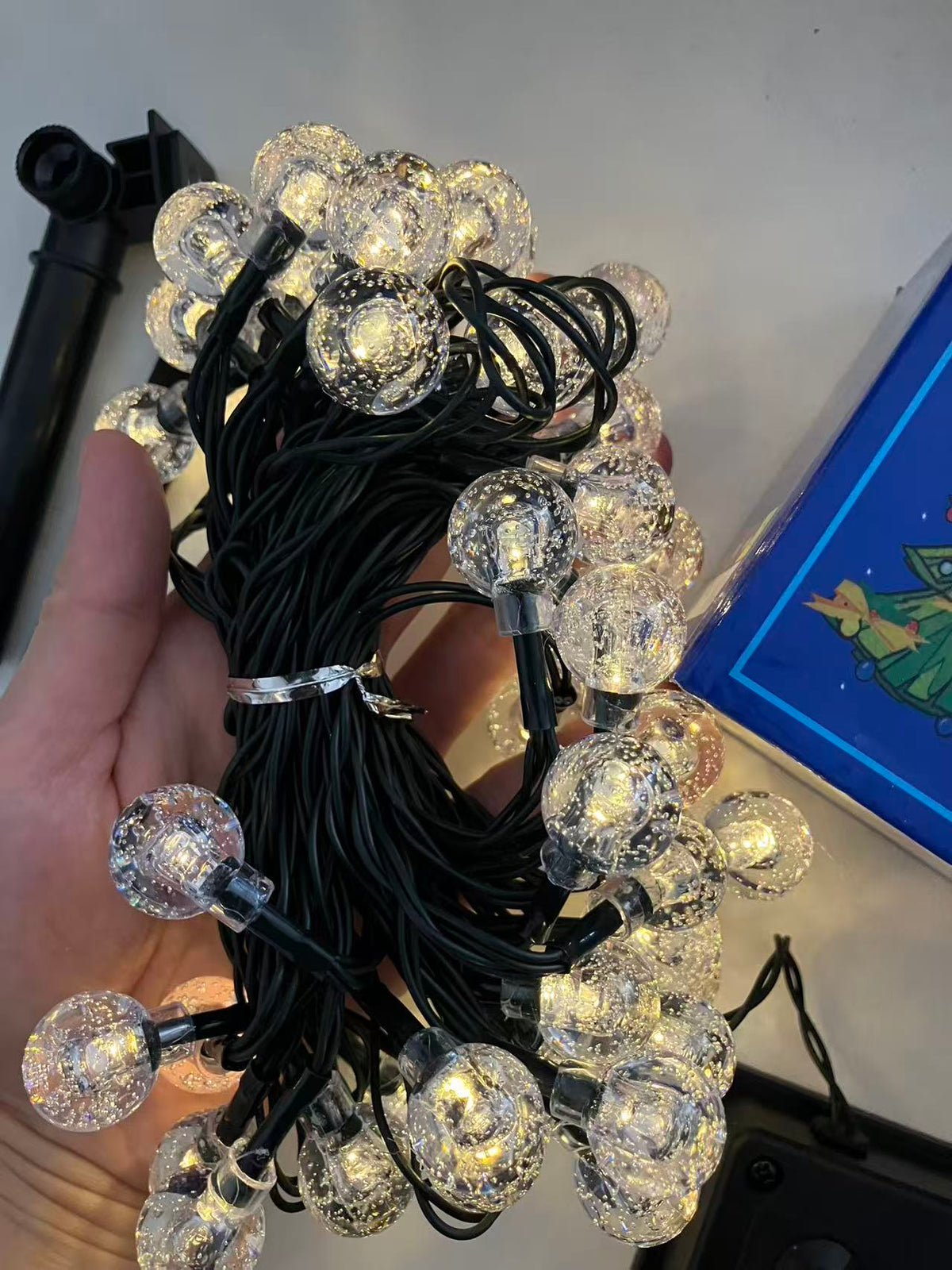 LED String Light Solar Lights Outdoor Garden Wedding Decoration Lamp Waterproof 12M Garland Christmas