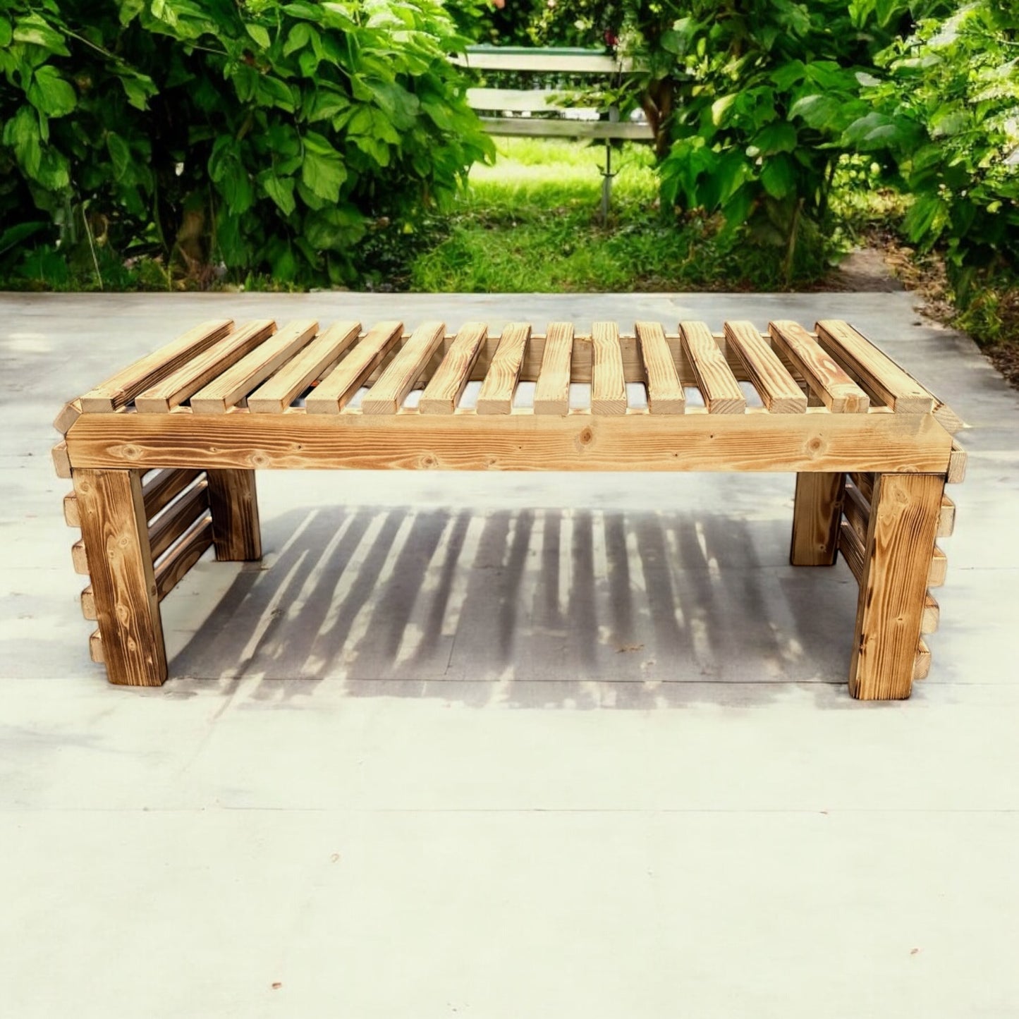 Handmade wood bench vintage furniture L48*H18*W18inch painted complete