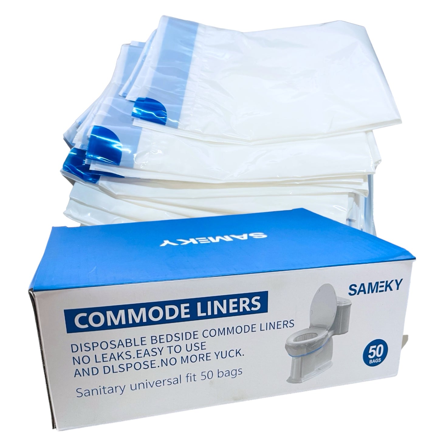 1000PCS Bedside Commode Liners Bags for Commode Toilet - Leak Proof &amp; Odorless Potty Liners for Portable Potty Chair Liners - Potty Bags for Portable Toilet