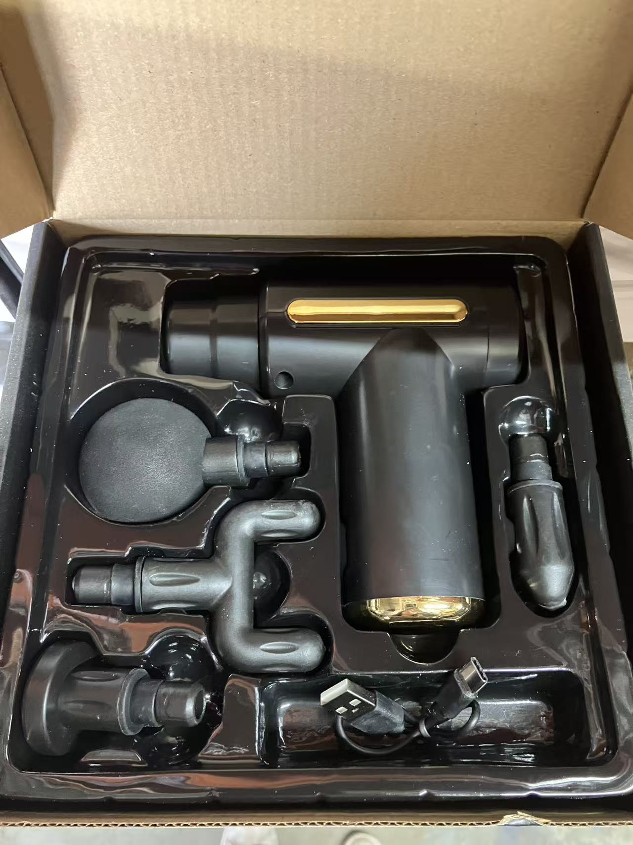 Mini Portable Massage Gun with 4 Heads, USB Rechargeable, Quiet Brushless Motor, Durable and Lightweight Design for Full Body