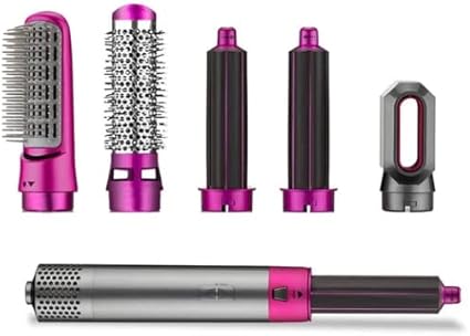5-in-1 Volumizing Hair Styler - Blow Dryer Brush with Detachable Head for Straightening, Curling, Drying, Combing & Styling