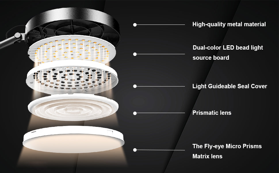 Desk Lamps for Home Office with Stable Base, Adjustable Swing Arm Table Lamp