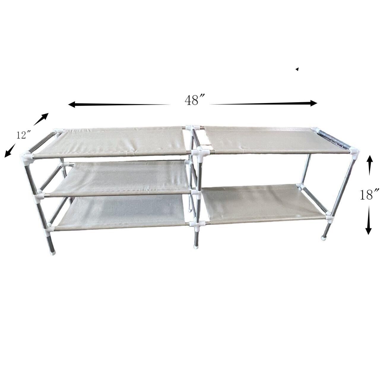 5-Tier Expandable Shoe Rack, Stackable and Adjustable Shoes Organizer Storage