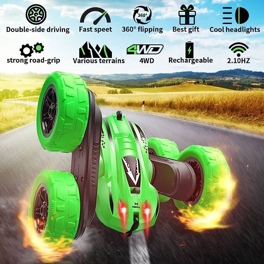 Remote Control Car, RC Car Double Sided Fast Off-Road Stunt RC Toy Car