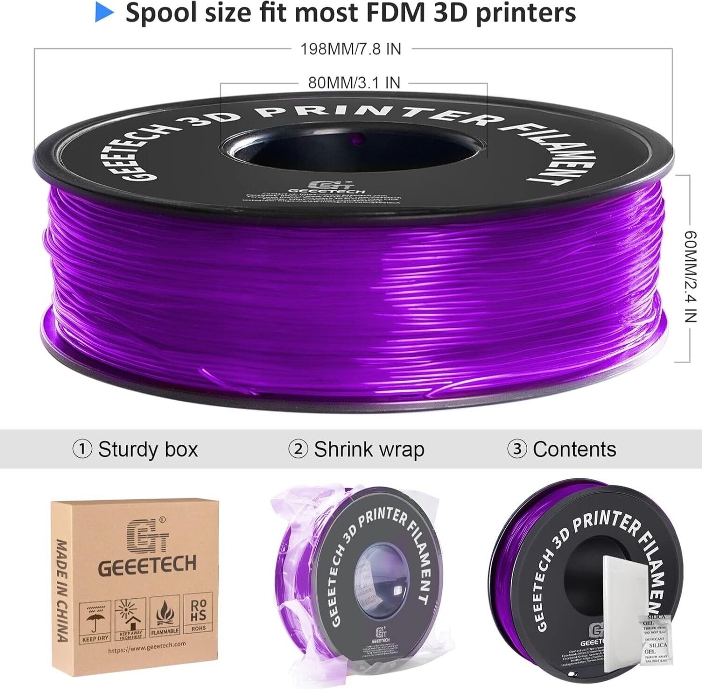 95A PLA Filament 1.75mm,Consumables for 3D Printer