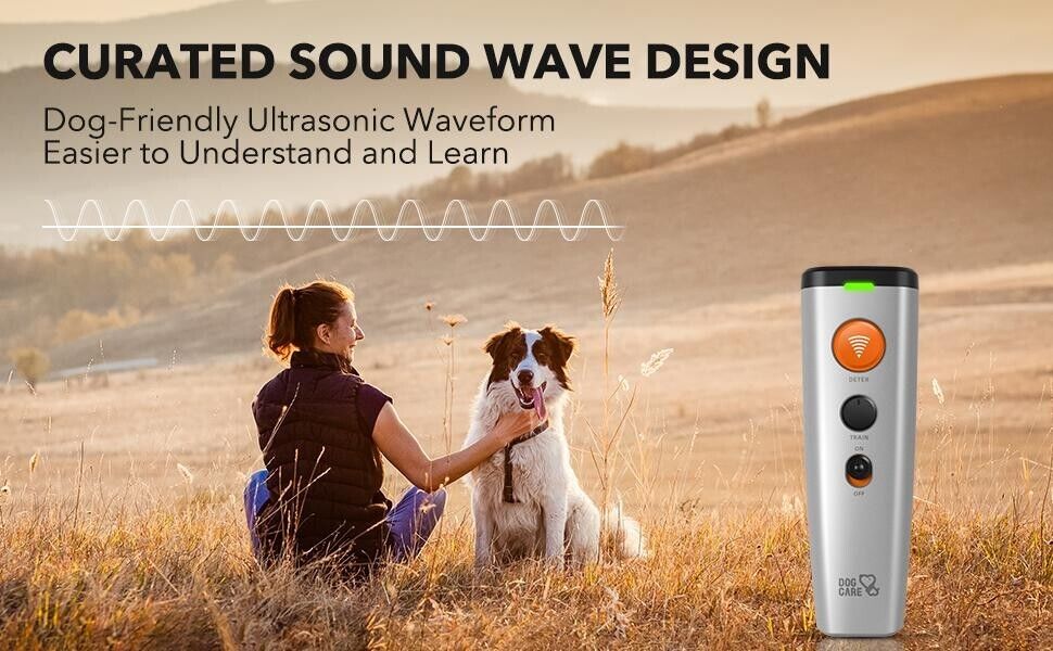 Dog Barking Control Device Dual Speakers 2-in-1 Ultrasonic Dog Training UT01-Dog Care