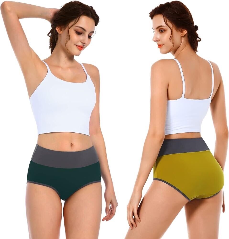Womens Underwear, High Waisted Cotton Underwear No Muffin