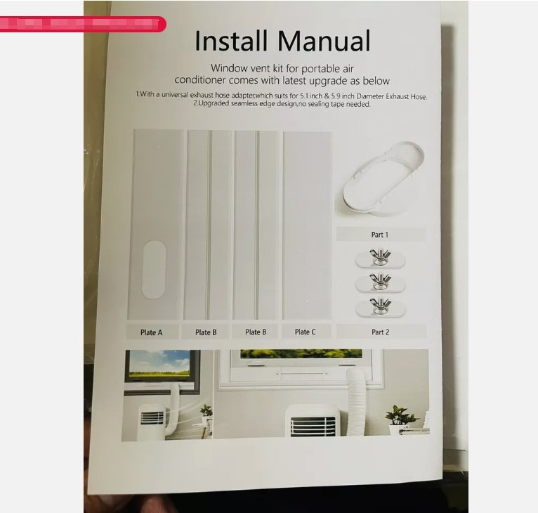 69inch Portable AC Window Vent kit,Universal Portable Air Conditioner Window Kit