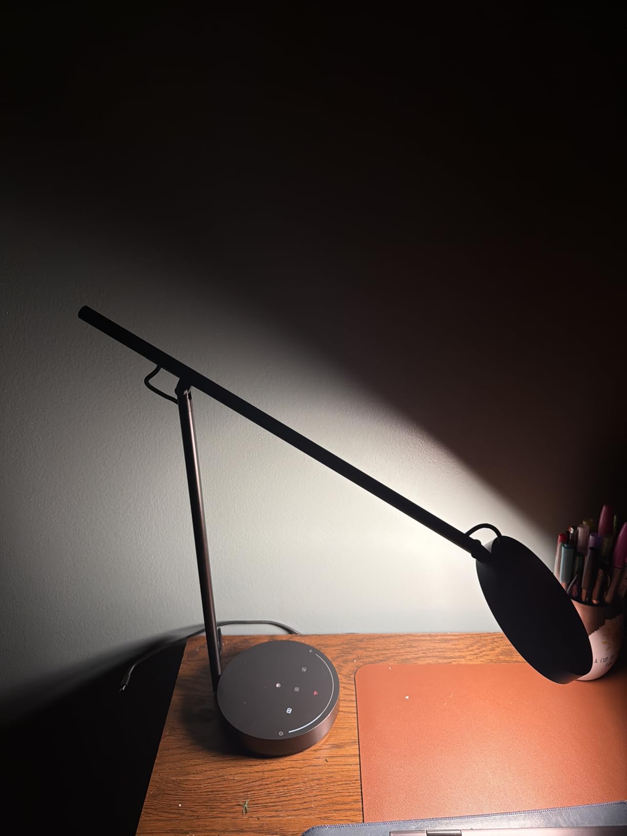 Desk Lamps for Home Office with Stable Base, Adjustable Swing Arm Table Lamp