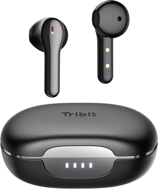 Tribit Wireless Earbuds, Bluetooth 5.2 Earbuds Qualcomm QCC3040, 4Mics CVC 8.0 Call Noise Canceling Crystal-Clear Calls Comfortable EarBuds