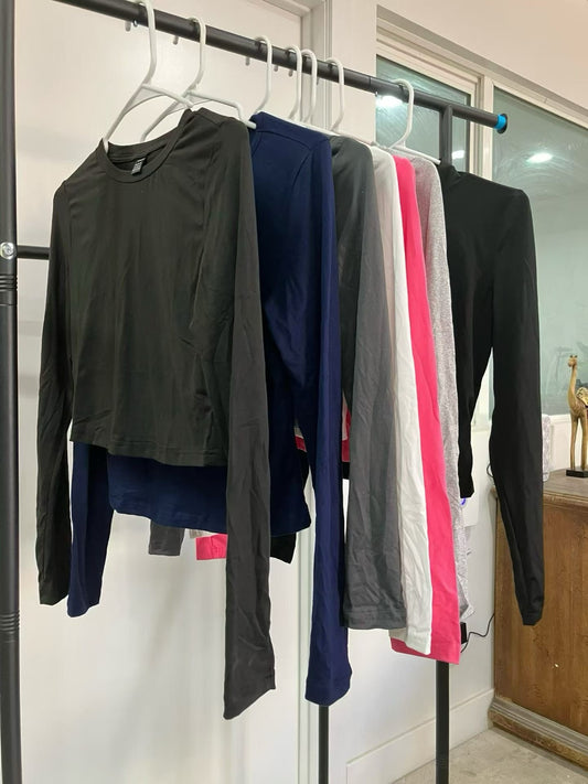 Women's long sleeve crop tops wholesale lot