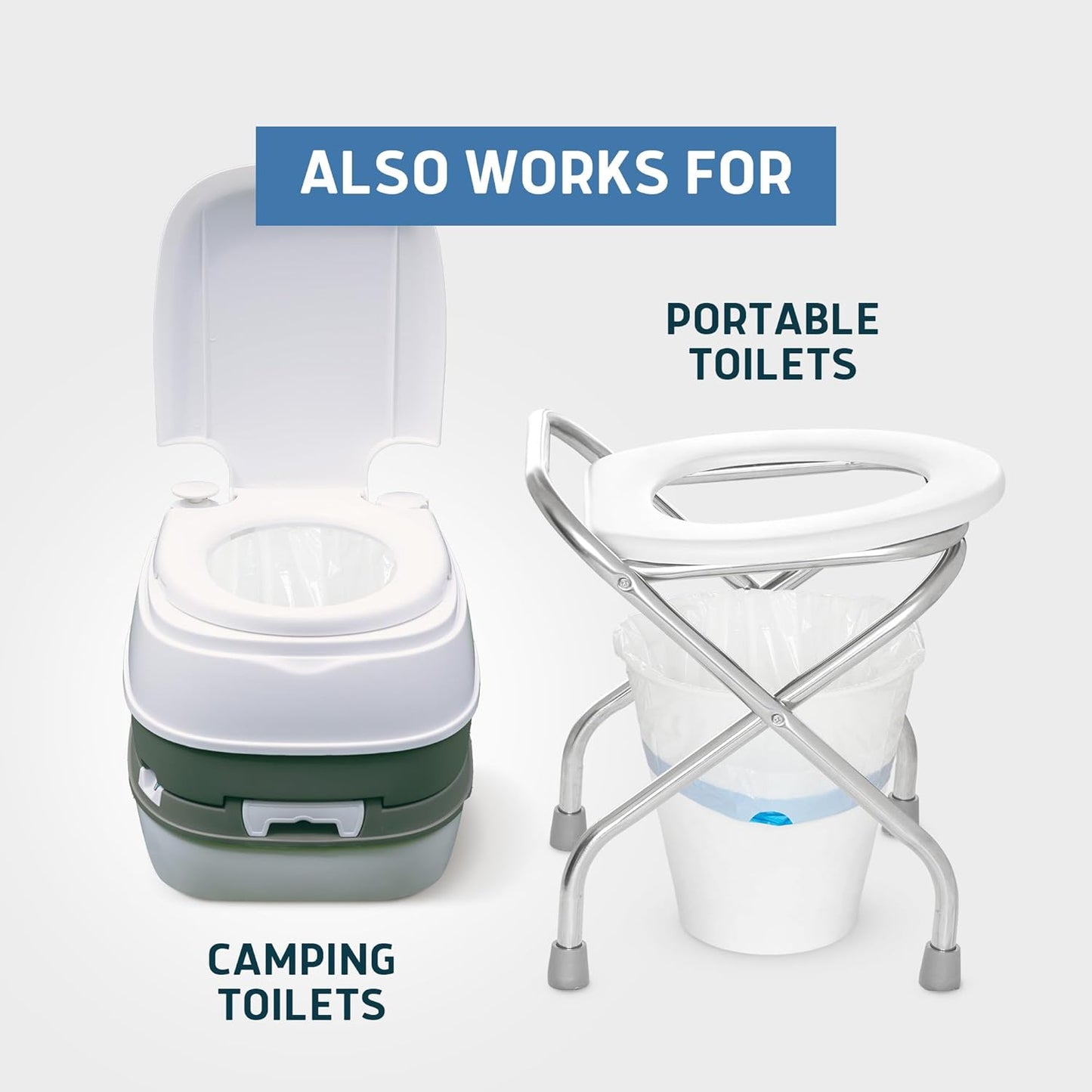 1000PCS Bedside Commode Liners Bags for Commode Toilet - Leak Proof &amp; Odorless Potty Liners for Portable Potty Chair Liners - Potty Bags for Portable Toilet